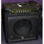 A White Horse BP80 Bass amplifier: in a black felt covered case.