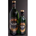 A bottle of Glenfiddich Special Reserve Single Malt Whisky: and a half bottle of Glenfiddich Pure