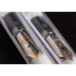 A Pelikan M600 114c/585 broad nib and an M600 14c/585 fine nib: (2)