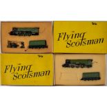 Two Trix OO/HO gauge 2-rail LNER Apple green A3 Class 'Flying Scotsman' locomotives: (single tender