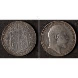 A rare Edward VII 1905 silver halfcrown: (better than average condition)