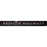 A BR(E) enamel sign 'British Railways': 14.