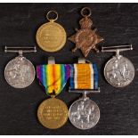 Three World War I pairs: '114905 W J Simms PO1 RN' 'S-37638 Pte S Jewell ASC' 'M G Moore VAD'