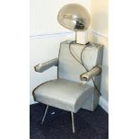 A 1950s La Reine 'Silver Jet' salon chair,