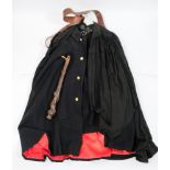 A Royal Marines black cape: together with a Volunteer Engineers black cape,