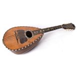 A late 19th century Italian rosewood mandolin in the manner of Fratelli Vinaccia, Napoli,