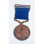 Admiral Rodney Maclaine LLoyd (1841-1911) A Royal Humane Society Bronze medal: stamped 'Rodney M
