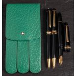 A Montblanc pen set: comprising a Meisterstuck No.