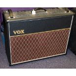 A Vox AC30VR guitar amplifier: twin VX12 speakers, 2-channel overdrive, master and normal controls,
