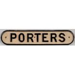 A cast iron doorplate 'Porters': 9x43.