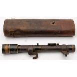 A WWI black lacquer rifle scope by Aldis Brothers,