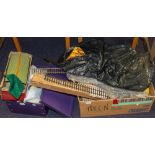 A small collection of OO/HO rolling stock and accessories: together with miscellaneous track and a