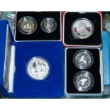 A 1990 silver 5p Royal mint boxed set,
