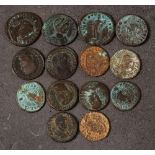 Thirteen mixed Roman coins: