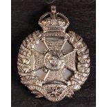 An Edwardian silver Officer's pouch belt plate for the Rifle Brigade, maker Joseph Jennens,