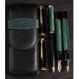 A Pelikan M800 Souveran pen set: comprising fountain pen,