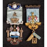 An Edwardian silver and enamel Masonic Founder's jewel for The Royal Naval Lodge No.