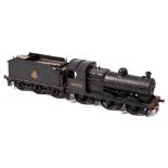 A kit built O gauge model of a BR J11/3 0-6-0 locomotive and tender No 64450: