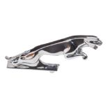 A chrome plated Jaguar car mascot: numbered 7/24265/3WBB, 12.5cm long.