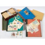 An accumulation of miscellaneous stamps in an album and loose:, GB and foreign.