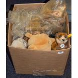 A small Steiff plush figure 'Rico' and a collection of miscellaneous Teddy bears: (a lot)