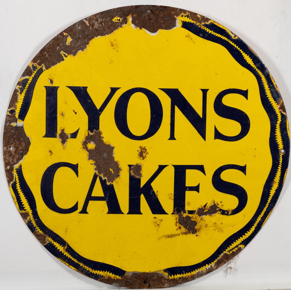 An enamel sign 'Spratt's Ovals. For Doggy Fitness': yellow text on a blue ground, 30.5 x 30. - Image 3 of 3