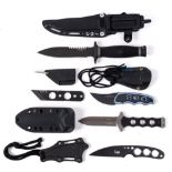 A boxed SOG 'Daggert 1': together with a SOG Contour, a HK knife,