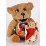 A Nooky Bear with moveable eyes and hand operated mouth:, 57cm.