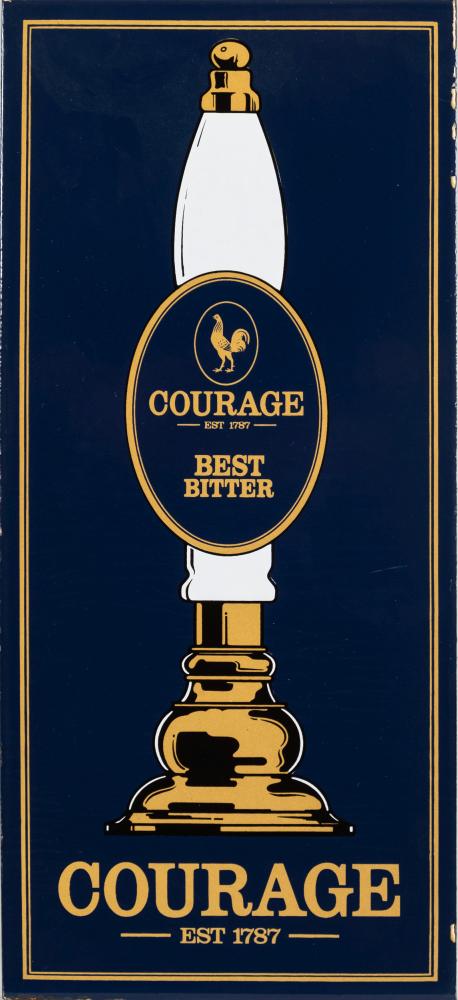 A late 20th Century 'Courage Best Bitter' enamel advertising sign,