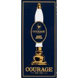 A late 20th Century 'Courage Best Bitter' enamel advertising sign,
