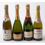 Eight bottles of various Champagne: including Monopole Red Top, Pitello,