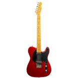 A Fender (Japan) Telecaster: maple neck with dot fret markers,