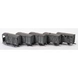 BMS/Accucraft a group of five G gauge goods wagons: in grey (5)