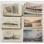 A collection of early 20th century Maritime postcards: mostly Royal Navy and Ocean Liner ship's