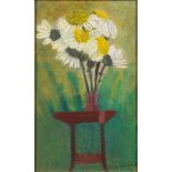 * Mary Newcomb [1922-2008]- Still life; daisies in a vase on a table,