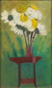 * Mary Newcomb [1922-2008]- Still life; daisies in a vase on a table,