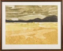 * John Brunsdon [1933-2014]- Cloudbreak over Snowdon,:- etching in colours, signed,