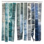 * Sue Deakin [Contemporary] - Organic form strip hangings,:- two, printed on handmade paper,