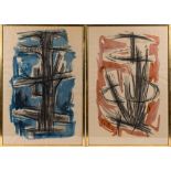 * Peter Thursby [1930-2011]- Abstract Sculptural Forms,:- two, both signed, mixed media,