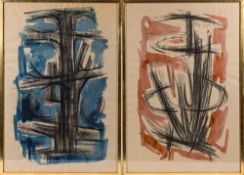 * Peter Thursby [1930-2011]- Abstract Sculptural Forms,:- two, both signed, mixed media,