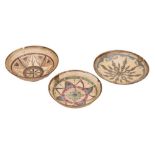 *Bernard Forrester [1908-1990] three porcelain dishes: of shallow circular form incised and