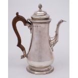A George II silver coffee pot, maker Thomas Whipham,