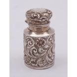 A Victorian silver scent bottle, maker M Bros, Birmingham,