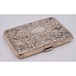 A late Victorian silver note case, maker Sampson Mordan & Co, London,