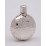 A Victorian hammered silver scent bottle, maker Sampson Mordan & Co, London,