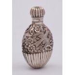 A Victorian silver scent bottle, maker Sampson Mordan & Co, London,