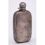An Edward VII silver hip flask, maker James Dixon & Sons, Sheffield, 1904: of rectangular outline,