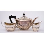 A late Victorian three-piece tea service, maker Mappin Brothers, Sheffield,