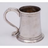 A George III provincial silver mug, maker John Langlands I, Newcastle, 1769: initialled,