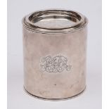 An Edward VII silver canister and lid, maker Horace Woodward & Co Ltd, London,
